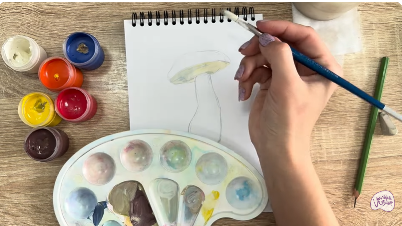 Рисуем Жёлчный гриб