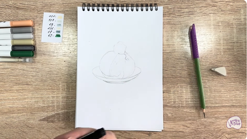 Рисуем Сыр Буратта