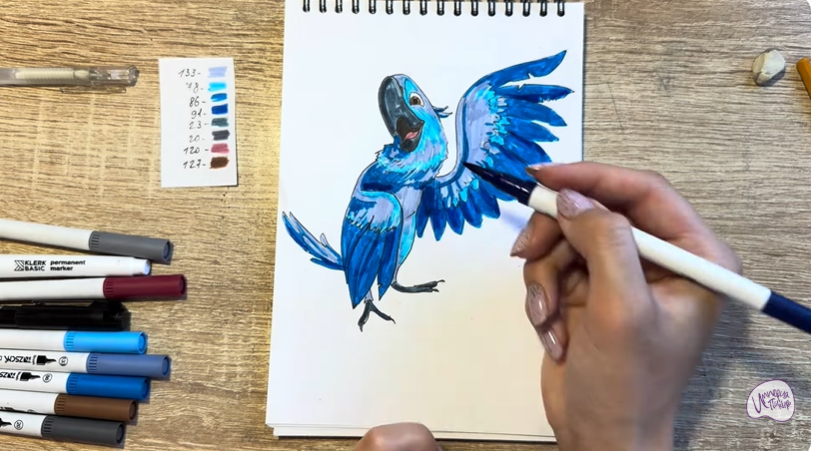 Рисуем Голубчик из "Рио" 