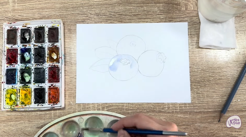 Рисуем Голубика