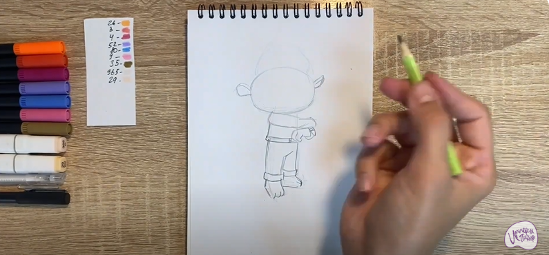 Рисуем Рей из "Монсики"
