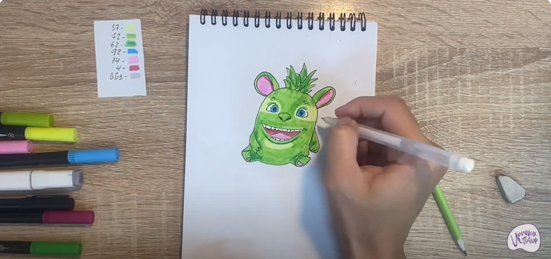 Рисуем Пиля из "Монсики"