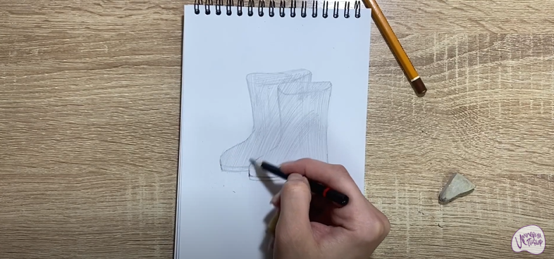 Рисуем Резиновые сапоги
