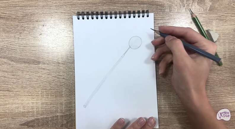 Рисуем Стоматологическое зеркало