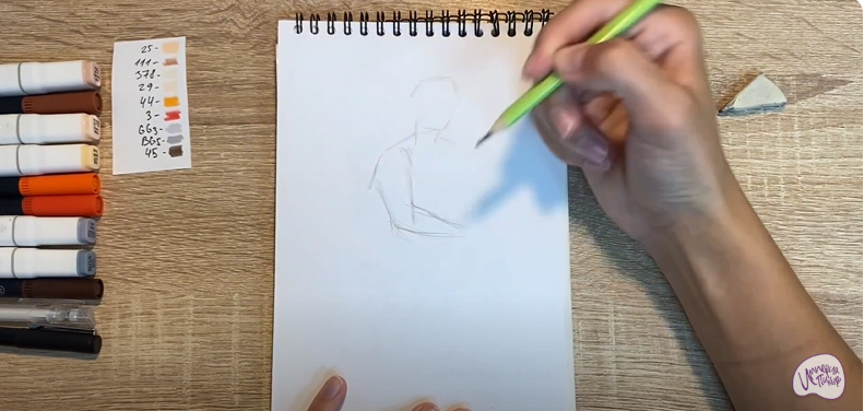 Рисуем Тала из "Моана"