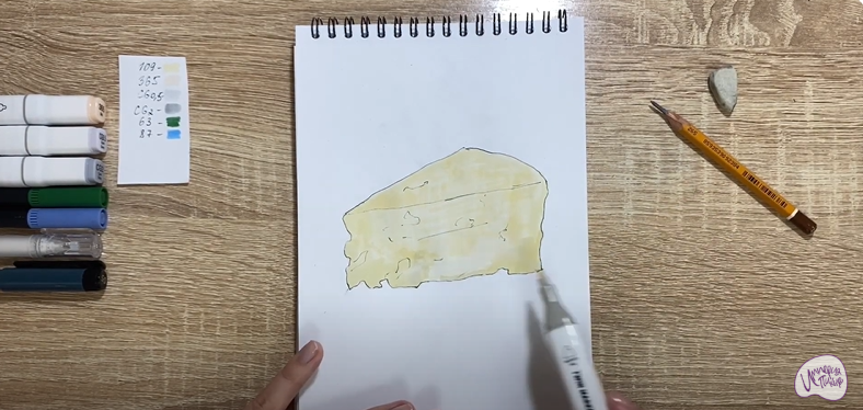Рисуем Сыр с плесенью