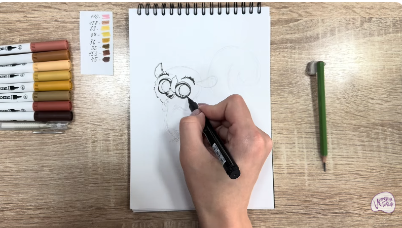 Рисуем Морт из "Мадагаскар"