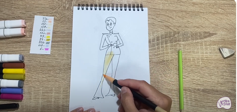 Рисуем Эрика Ван Хельсинг из "Монстры на каникулах"