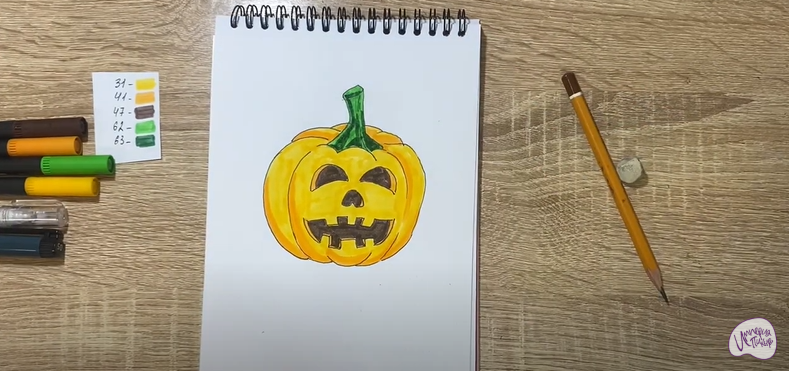 Рисуем Тыква на Хэллоуин