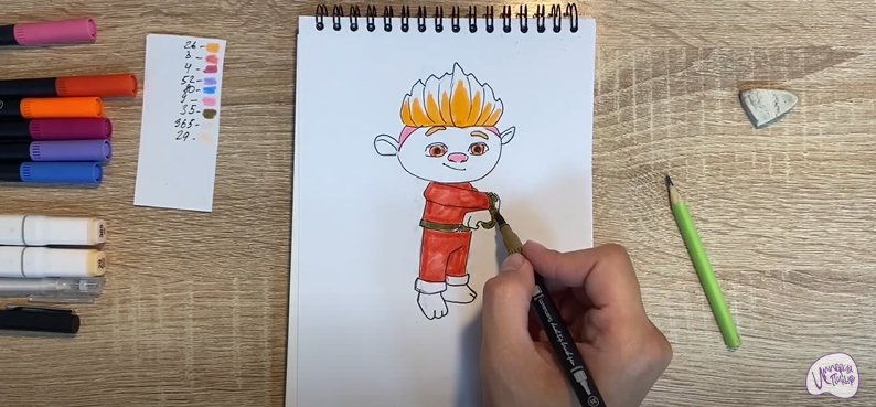 Рисуем Рей из "Монсики"