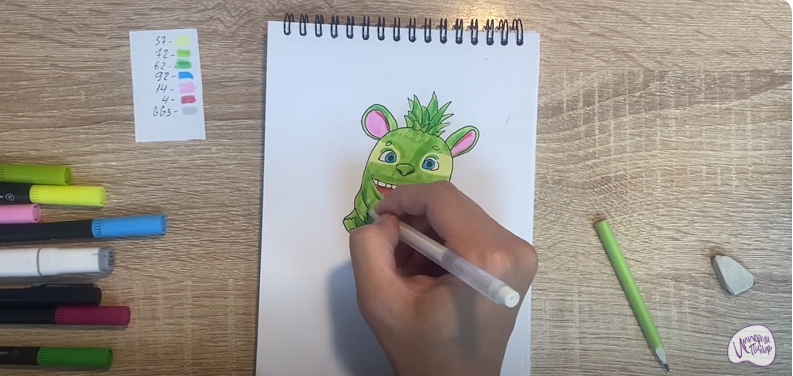 Рисуем Пиля из "Монсики"