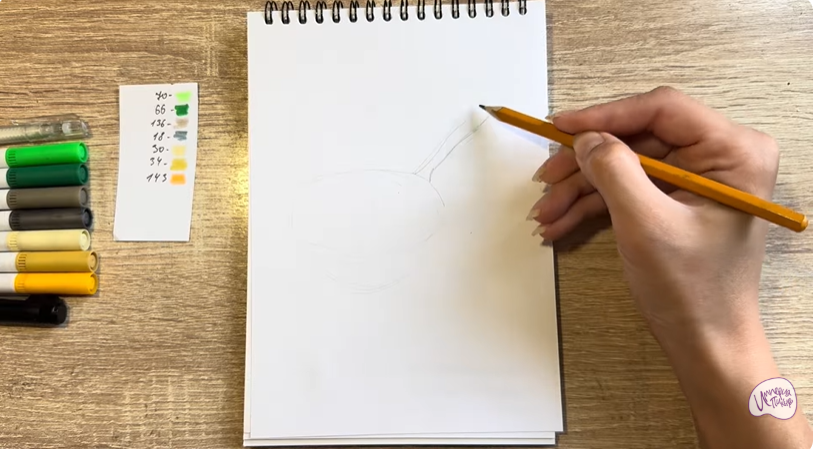 Рисуем Жульен куринный