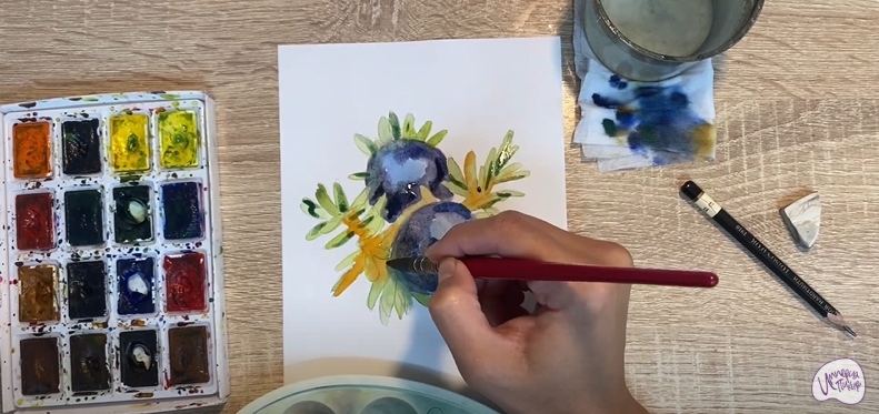Рисуем Водяника чёрная