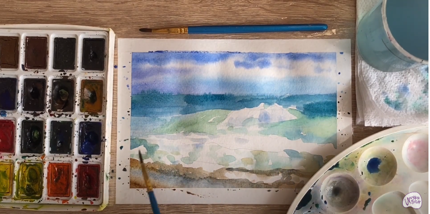 Рисуем Волны на море