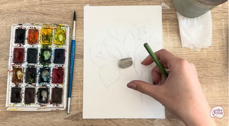 Рисуем Бугенвиллея