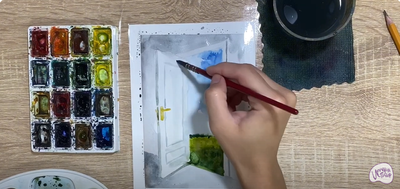 Рисуем Открытая дверь