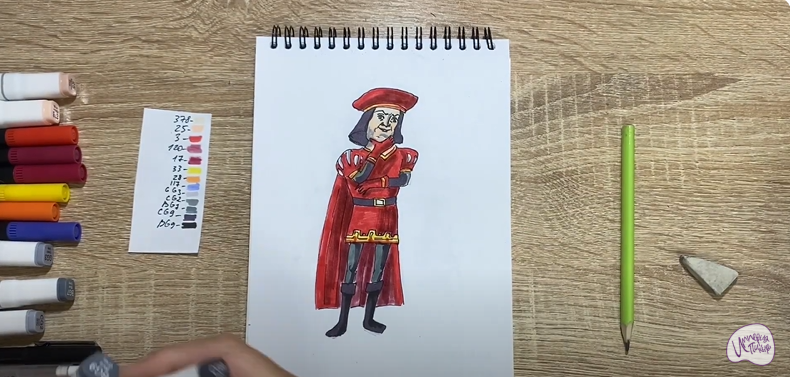 Рисуем Лорд Фаркуад из "Шрека"
