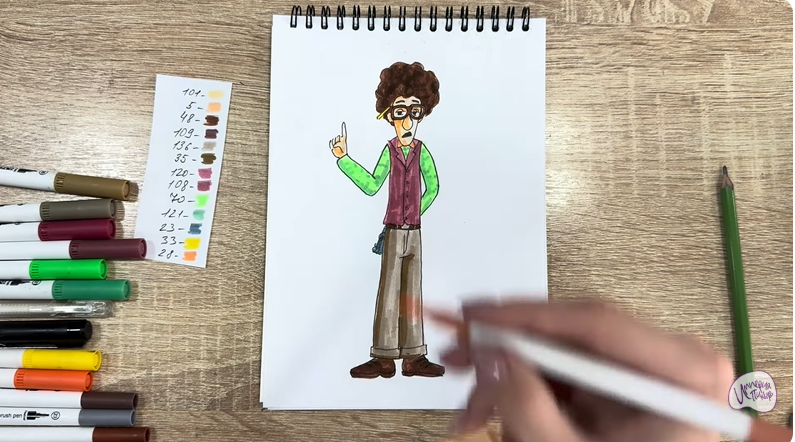 Рисуем Док Динозавров из «Доктор Динозавров»