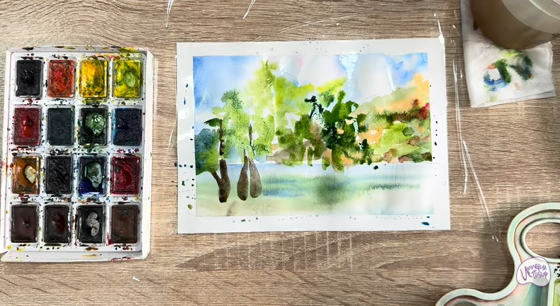 Рисуем Озеро Сукко