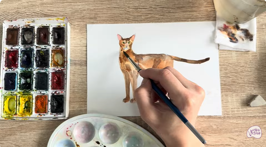 Рисуем Кошка "Чаузи"