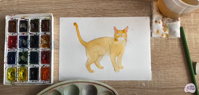 Рисуем Бенгальская кошка