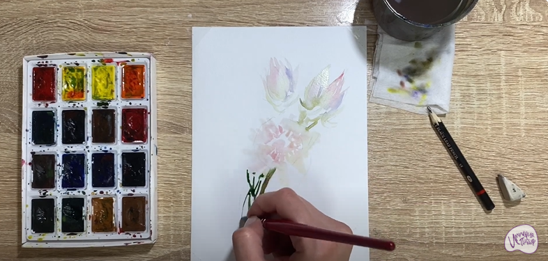Рисуем Цветок "Серрурия"