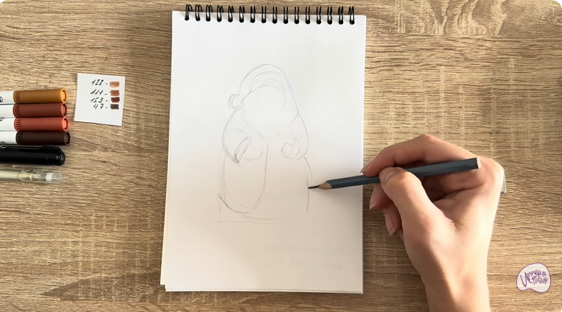 Рисуем Шоколадный Дед Мороз