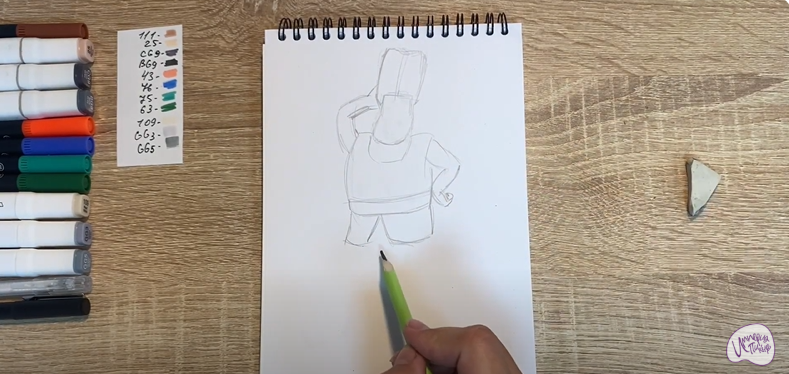 Рисуем Утёс из мультфильма "Маракуда"