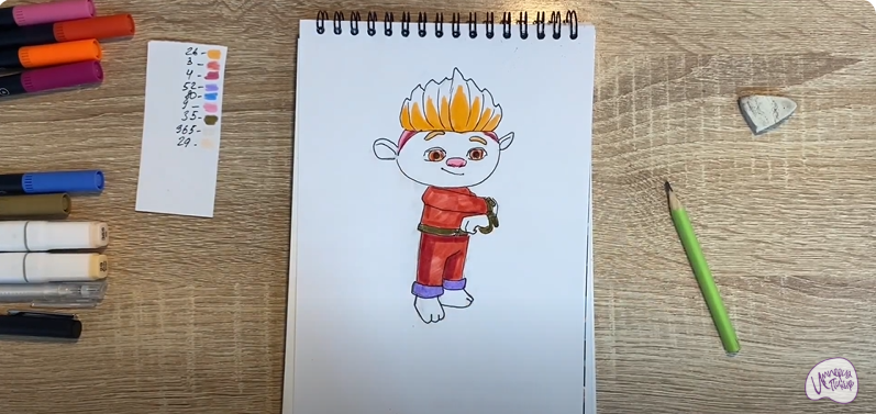 Рисуем Рей из "Монсики"