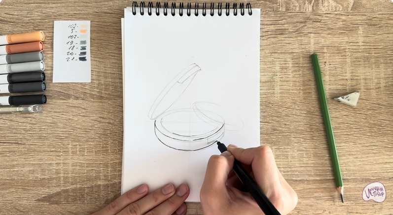 Рисуем Пудра для лица