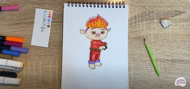 Рисуем Рей из "Монсики"