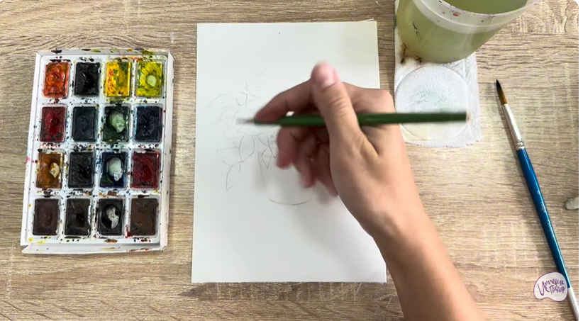 Рисуем Традесканция