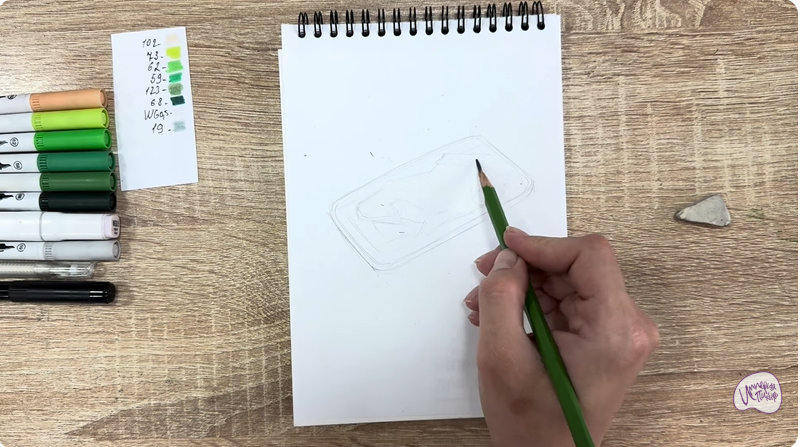 Рисуем Салат "чука"