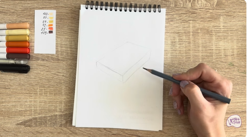 Рисуем Пирожное "Александровская полоска"