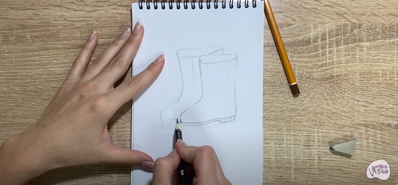 Рисуем Резиновые сапоги