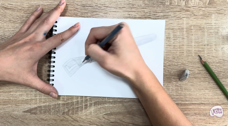 Рисуем Ручка-держатель для сковороды