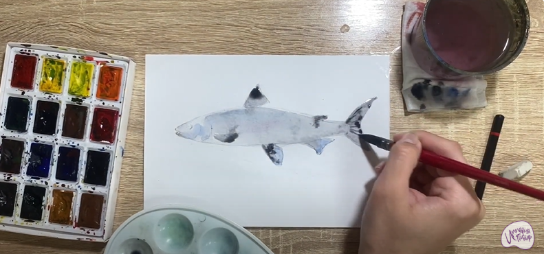 Рисуем Байкальский омуль