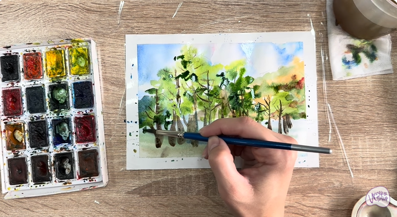 Рисуем Озеро Сукко