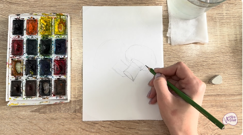 Рисуем Шампиньоны