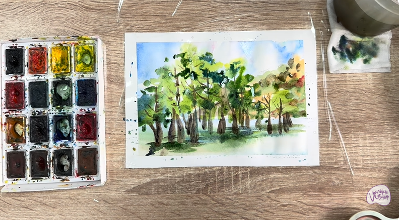 Рисуем Озеро Сукко