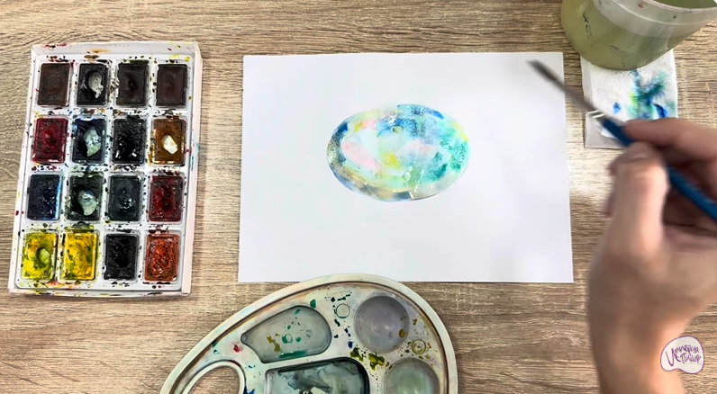 Рисуем Камень опал