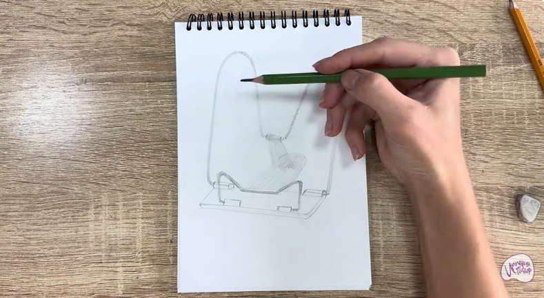 Рисуем Подставка для книг