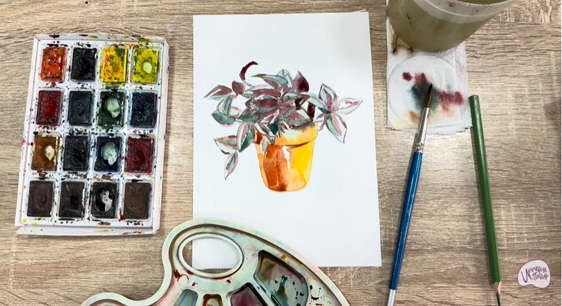 Рисуем Традесканция