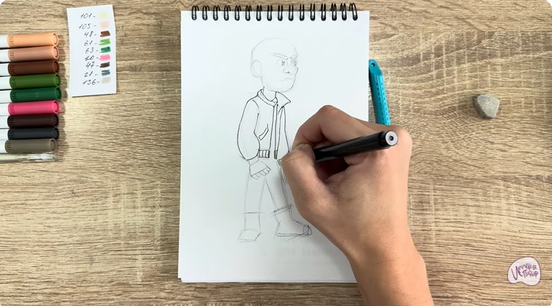 Рисуем Вик из "Побег из будущего"