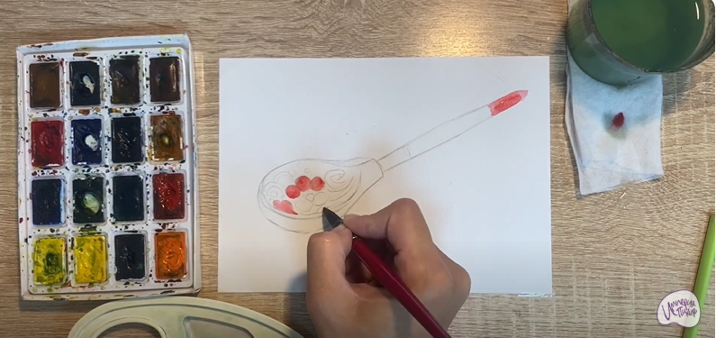 Рисуем Деревянная ложка