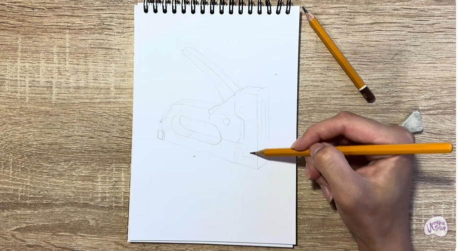 Рисуем Строительный степлер