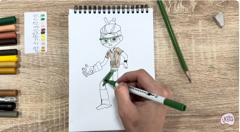 Рисуем Виктор из "герои Энвелла"