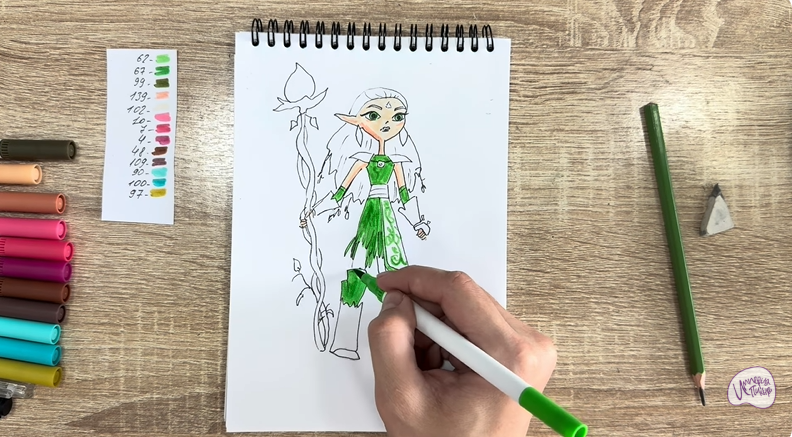 Рисуем Дриада из "Сказочный Патруль"