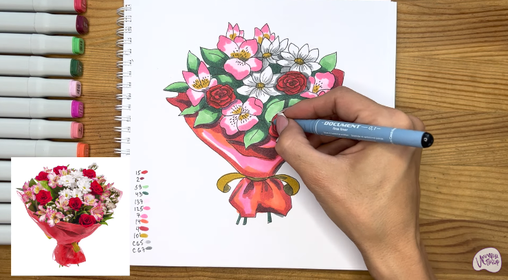 Рисуем Букет цветов