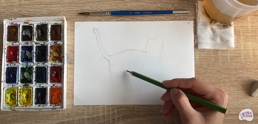 Рисуем Бенгальская кошка